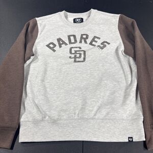 Men’s 47 Brand Medium San Diego Padres Gray And Brown Crew Neck Sweatshirt MLB